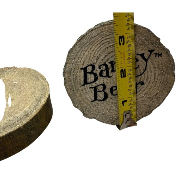 Vtg Wildlife Figurine Display Prop Barley Bear Grizzly Log Ceramic Cabin Rustic - Picture 9 of 11